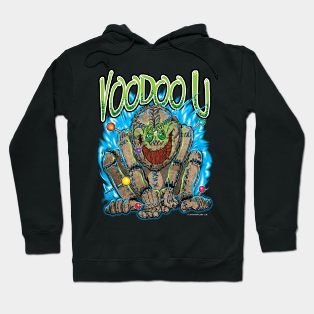 VooDoo U Voodoo Doll Cartoon Hoodie by eShirtLabs